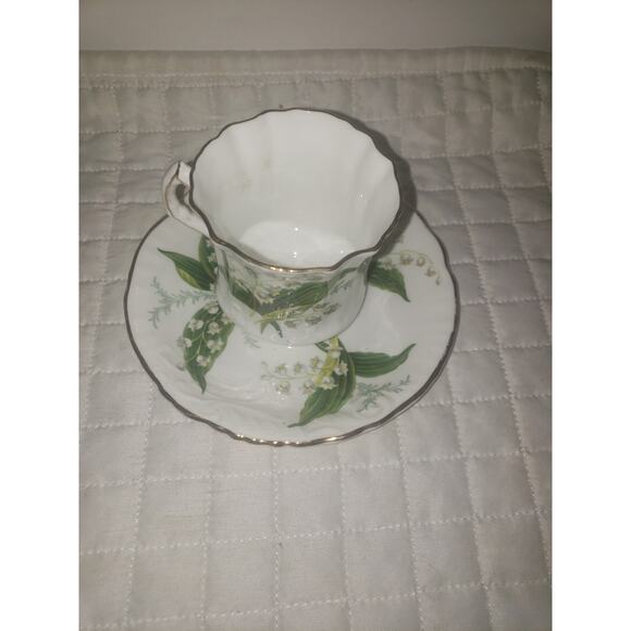 Hammersley & Co Fine Bone China Vintage Lily Of The Valley Demitasse Cup Saucer - Picture 2 of 7